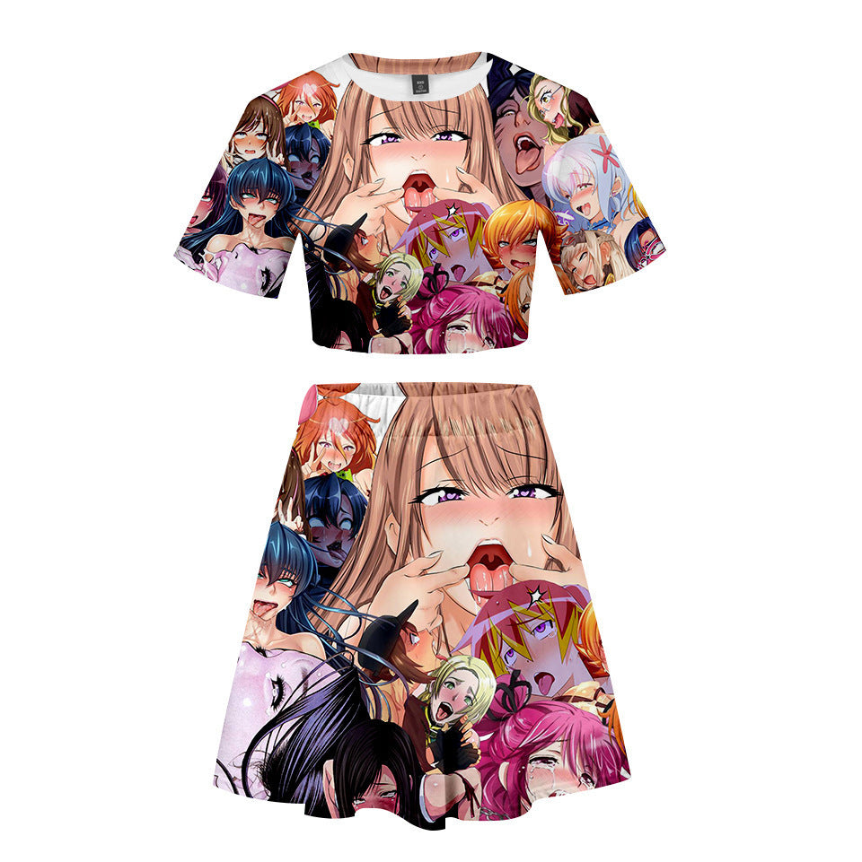 Anime Hentai Ahegao Face Funny Shirt Girls Blush Face Shirt And Skirt Mosiyeef - anime face shirt roblox