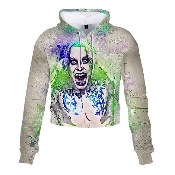 Hot Fashion Harajuku Suicide Squad Joker Pull Over High Waist Crop Top Mosiyeef - joker suicide squad roblox