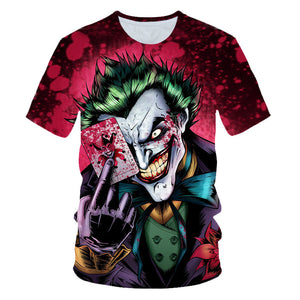 Hot Popular Joker Horror Bloody Print Shirt For Halloween Costume Party - joker t shirt roblox