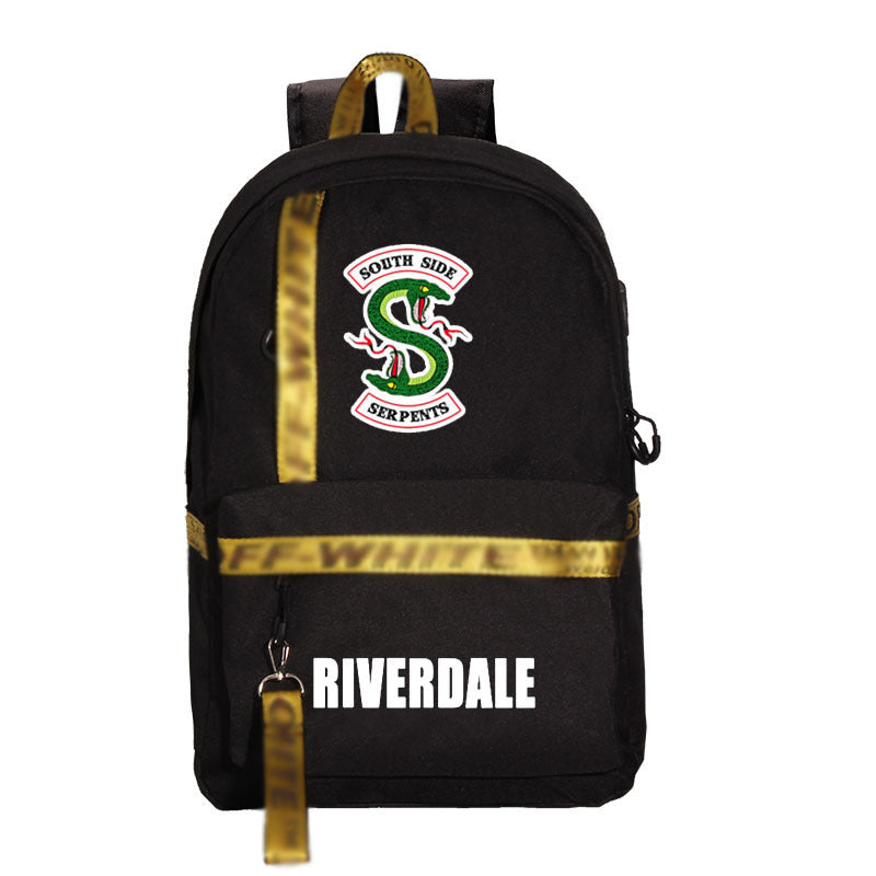 Riverdale Southside Serpents School Backpack Mosiyeef - roblox backpack roblow print schoolbag book bag bag pack handbag travelbag