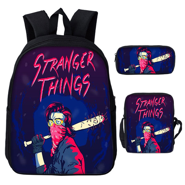 Stranger Things Backpack With Lunch Bags And Pencil Bag Set Mosiyeef - roblox backpack roblow print schoolbag book bag bag pack handbag travelbag