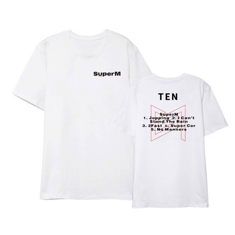 Kpop Super M Casual T Shirt With Print Design Mosiyeef - kpop shirt sweat pants roblox