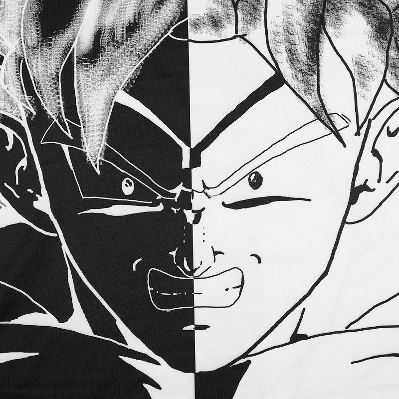 Anime Dragon Ball Z Super Saiyan Goku Black And White Short Sleeves Sh Mosiyeef - goku blacks face roblox