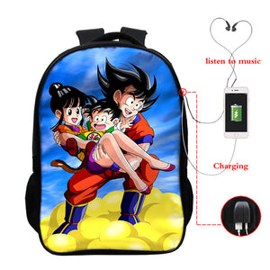 Dragon Ball Z Backpack Full Print School Backpack For Youth With Usb C Mosiyeef - dragon ball necklace roblox