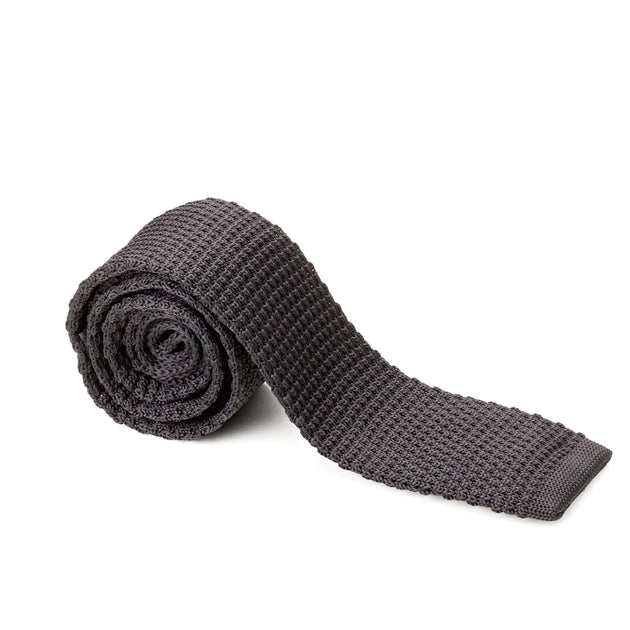 AM Bespoke | Classic Grey Knit Tie