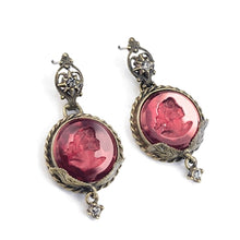 Load image into Gallery viewer, Delphine Round Intaglio Earrings