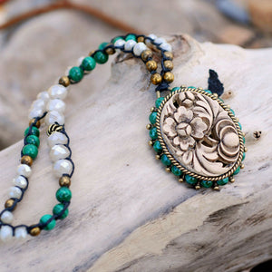 Quan Yin Garden Earrings and Necklace
