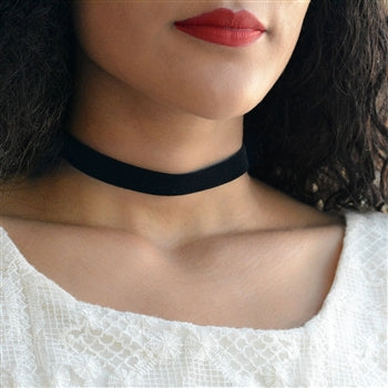 black satin choker