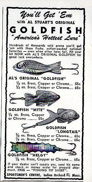 als goldfish lures history fishing fish