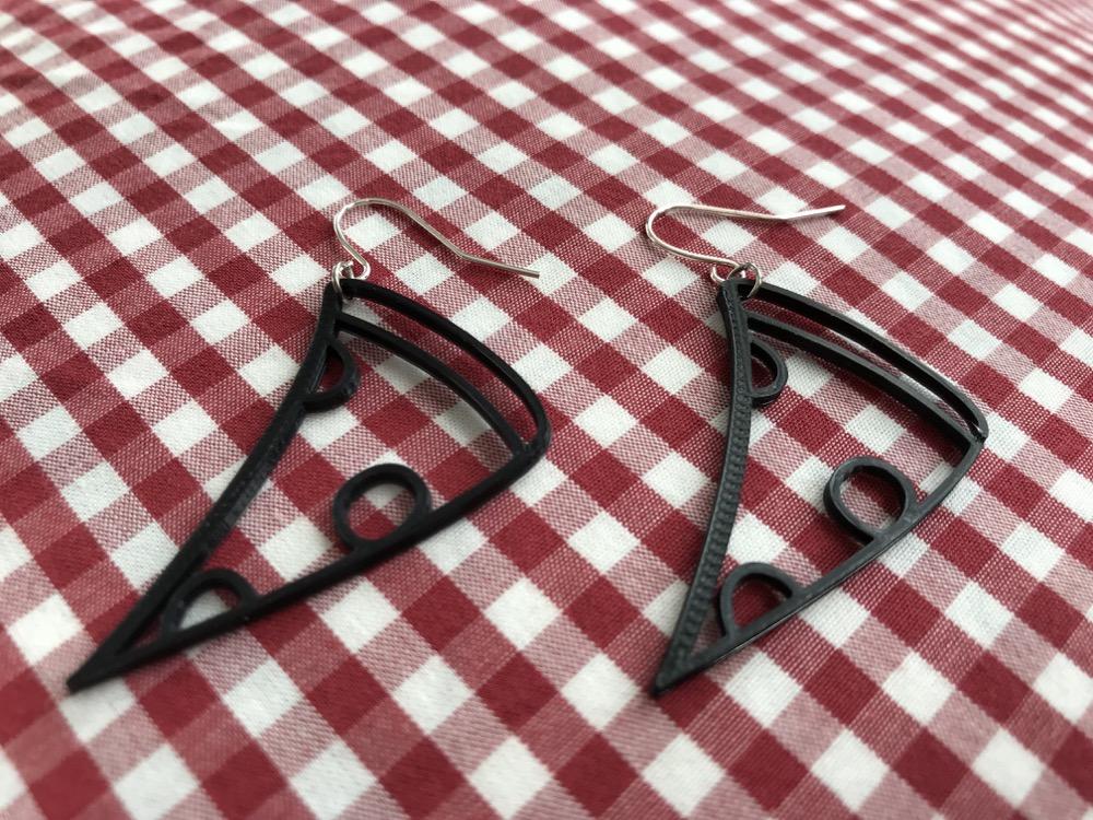 Steal a Pizza My Heart 3D Printed Earrings