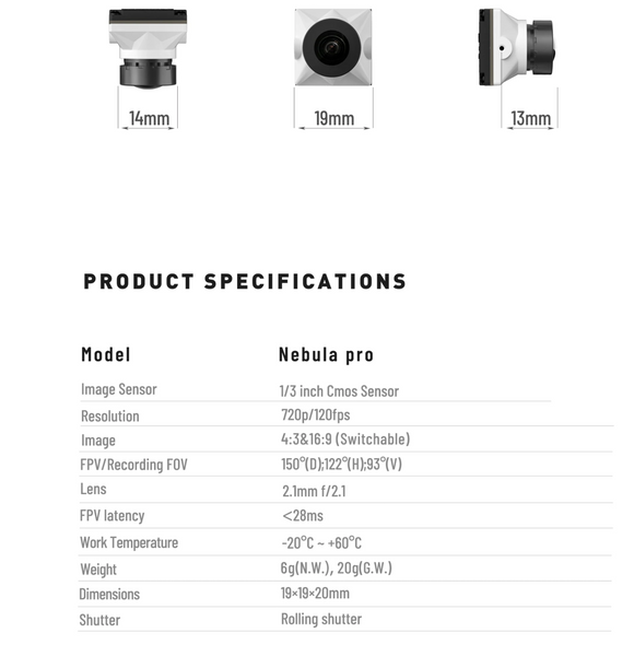 Caddx Nebula Pro HD Camera