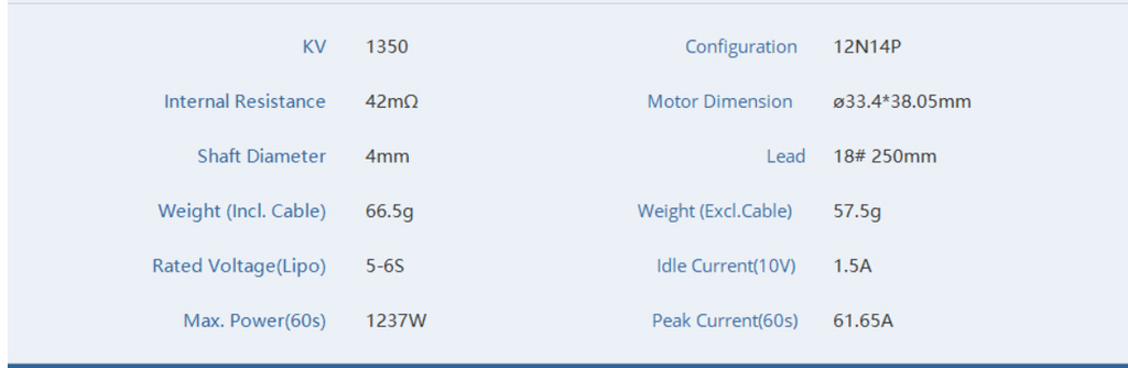 f100 1350kv specs 2