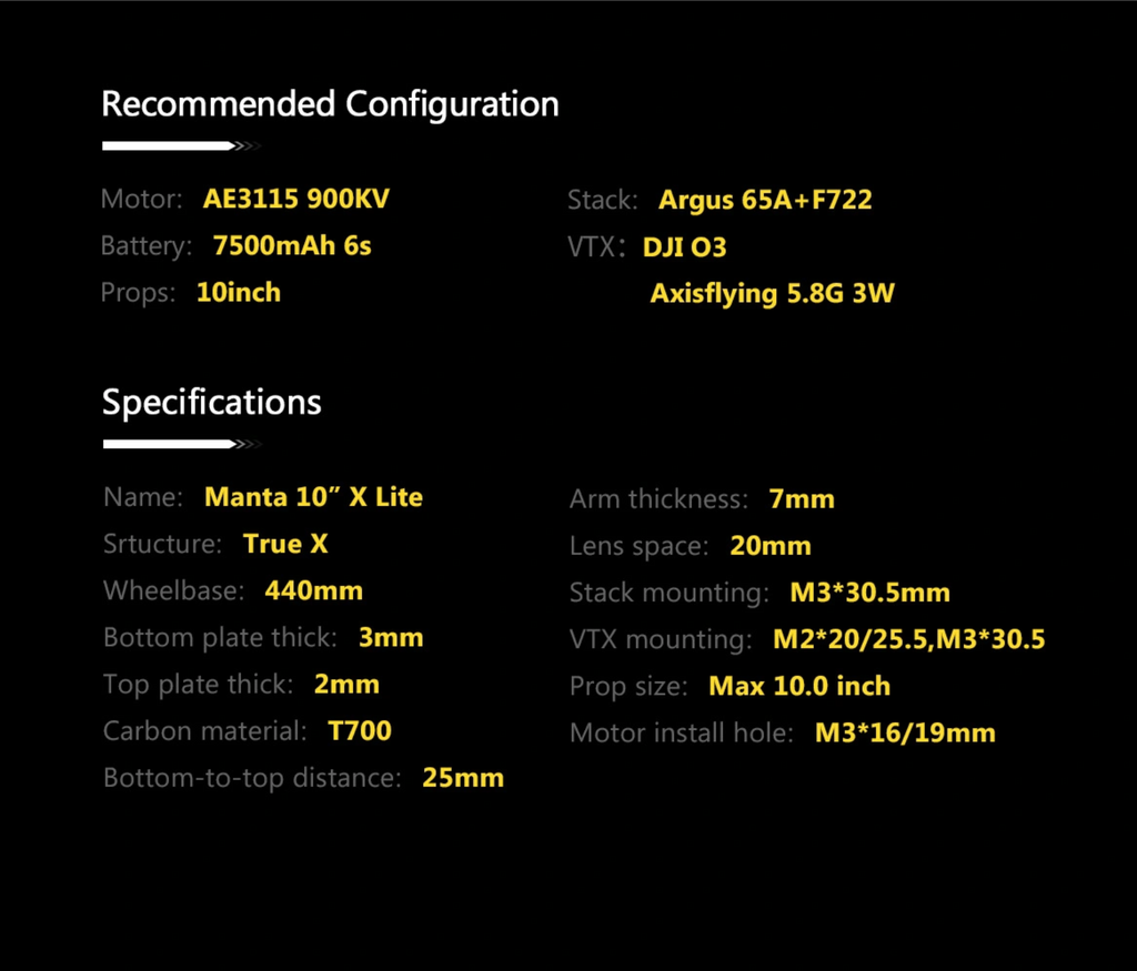 AF MAnta 10-inch Lite Frame kit