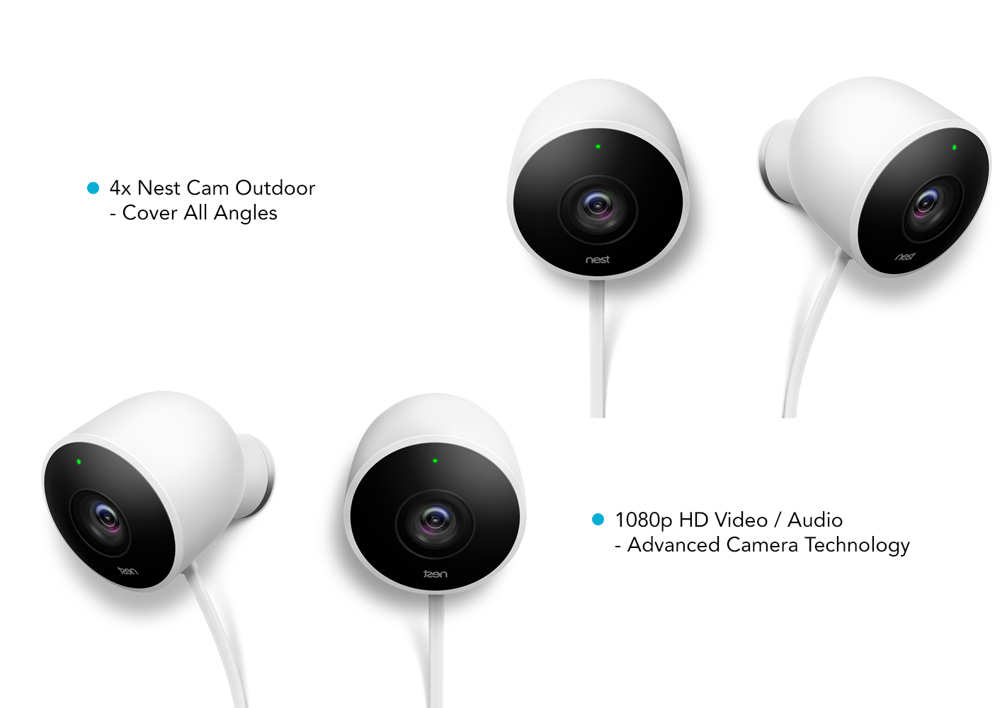 Nest Outdoor Security 4 Cam Package 