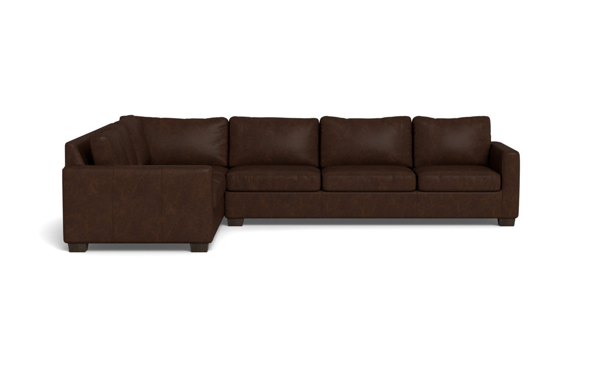 121" Leather Left Corner Sectional for Your Track Living Space