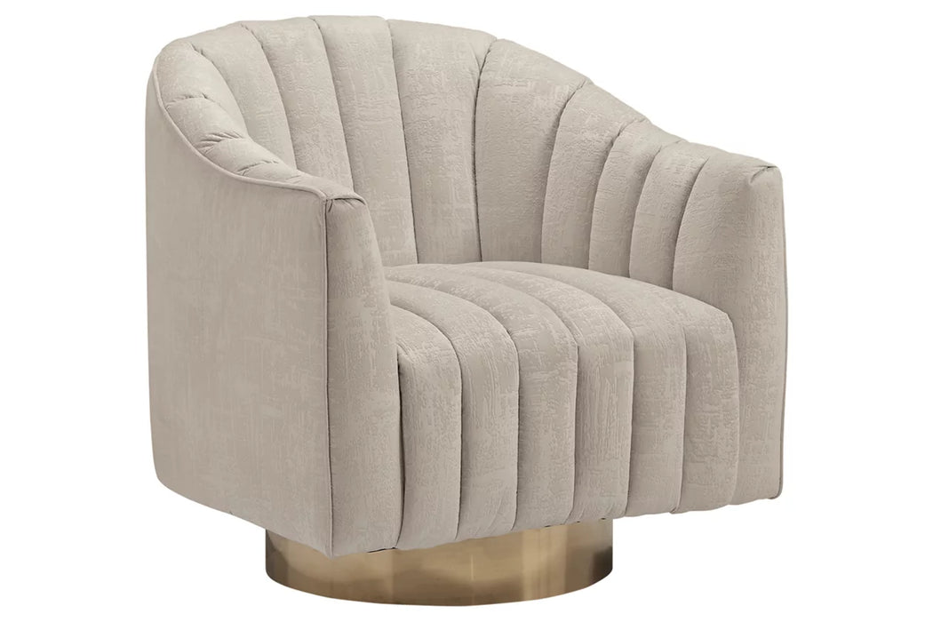 swivel accent chair with curved back