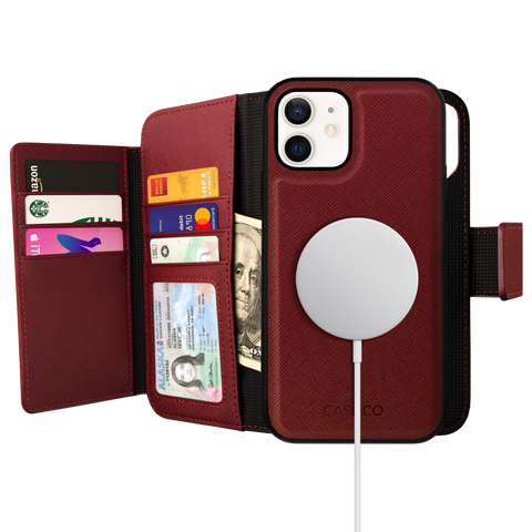 Magnetic iPhone Wallet Cases - Leather Wallet Phone Case