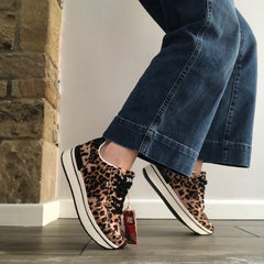 womens animal print trainers