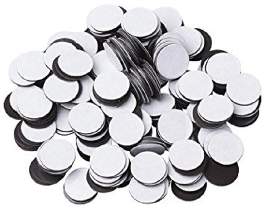 Round 2.625 Magnets With Peel and Stick Adhesive MAGNETS ONLY 100 Pcs 