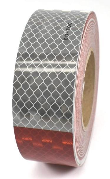 DOT C2 Reflective Adhesive Tape. Silver. Weather-Proof Commercial Grad