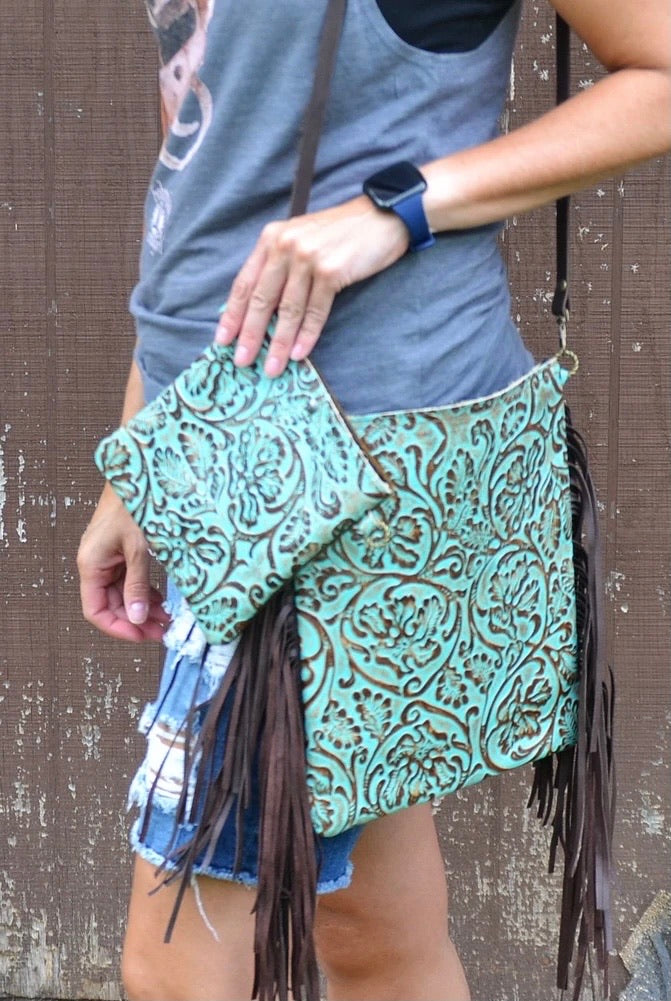 Fringe Crossbody Purse | Punchy Cactus | Western Boutique