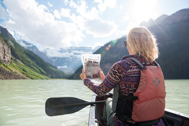 woman in canoe with MRE