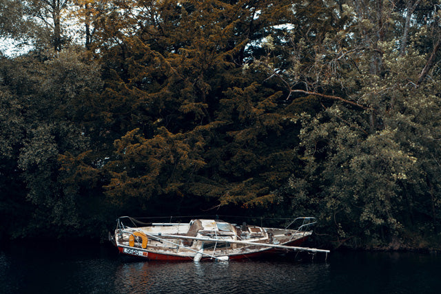 stranded boat