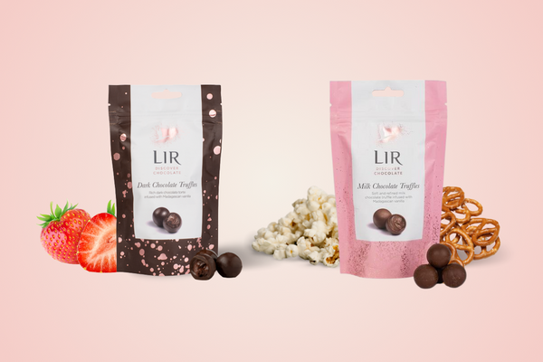 The Ireland Rugby Autumn International Fixture against New Zealand is this weekend and we have put together all the recipes as well as beer and chocolate pairings you’ll need to ensure your rugby party is irresistible. If you are looking at adding chocolate into your weekend celebrations, then Lir have got you covered with our sweet and savoury rugby treats.  Lir Dark Chocolate Truffle Covered Strawberries: A mouth-watering party treat? We have got you covered. Melt our Lir Dark Chocolate Truffles, dip the strawberries halfway into the melted chocolate, and set to dry on parchment paper. Make sure you have plenty of these, as they are guaranteed to disappear quickly! Caramel Popcorn, Pretzel and Lir Milk Chocolate Truffle Bowl: This is the ultimate sweet-and-salty snack that is easy and quick to put together. There is no official recipe needed for this, but we recommend adding caramel popcorn, pretzels, and a bag of our soft and refined Milk Chocolate Truffles to a bowl for everyone to share and enjoy as they watch the game and cheer for Ireland. Additionally, for drinks inspiration you can check out Lir’s Ultimate Chocolate and Beer Pairing Guide, where we recommend two perfect combinations for beer and chocolate-loving adults who are watching the game.