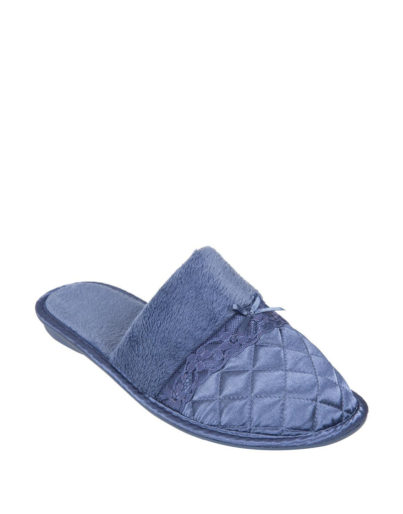 satin mule slippers