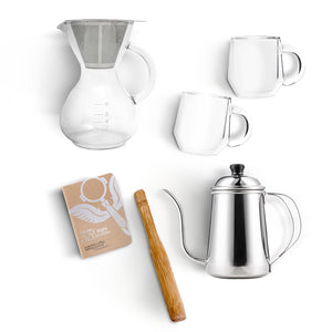 Hearth & Yama CD6 Pour Over Coffee Kit - Clear
