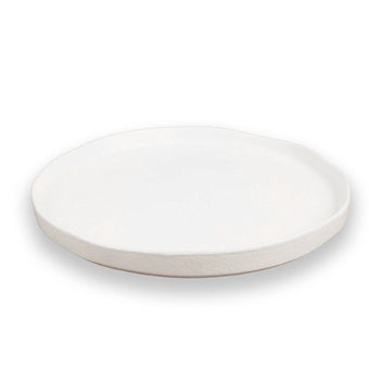 Textured Matte White Plate, Set of 4