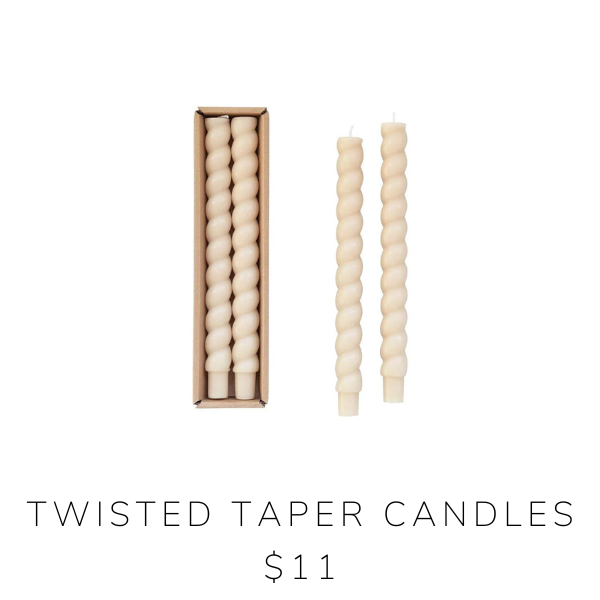 twisted taper candles