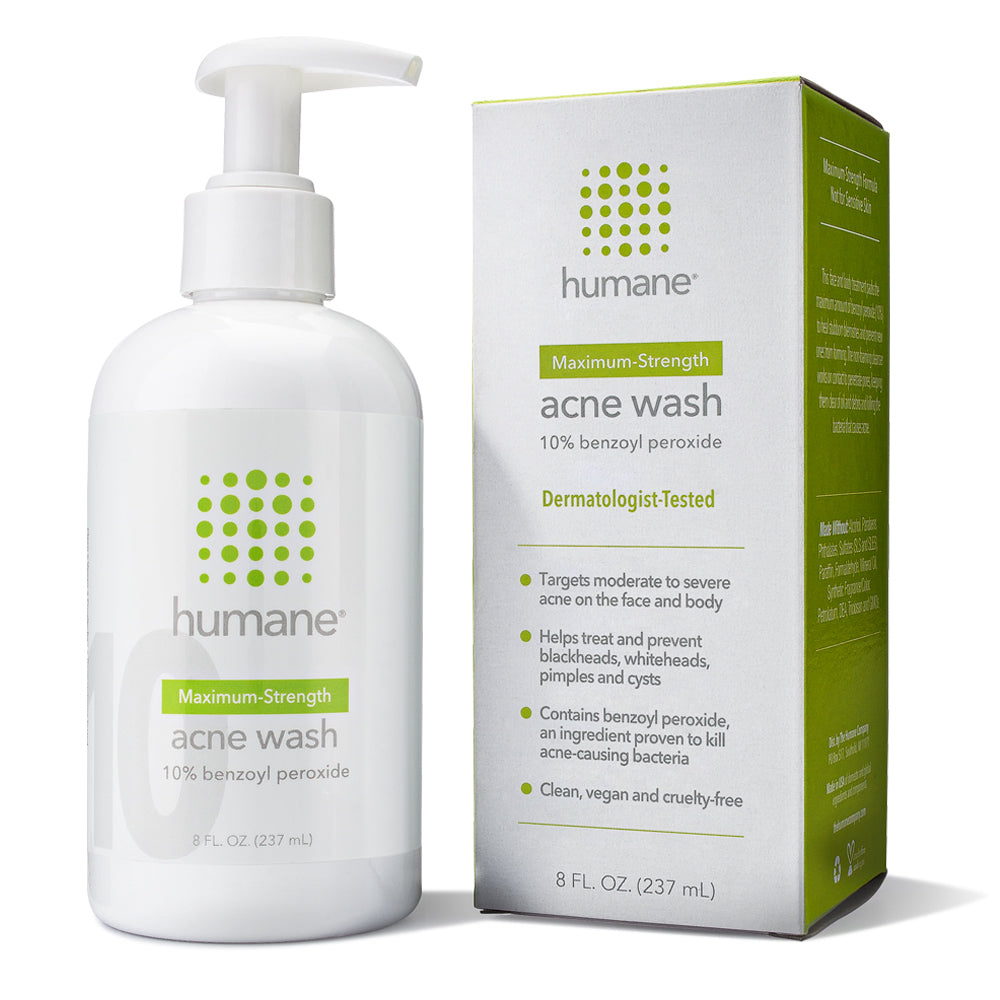 Acne Treatment Body And Face Wash 10 Benzoyl Peroxide Humane The Humane Company 