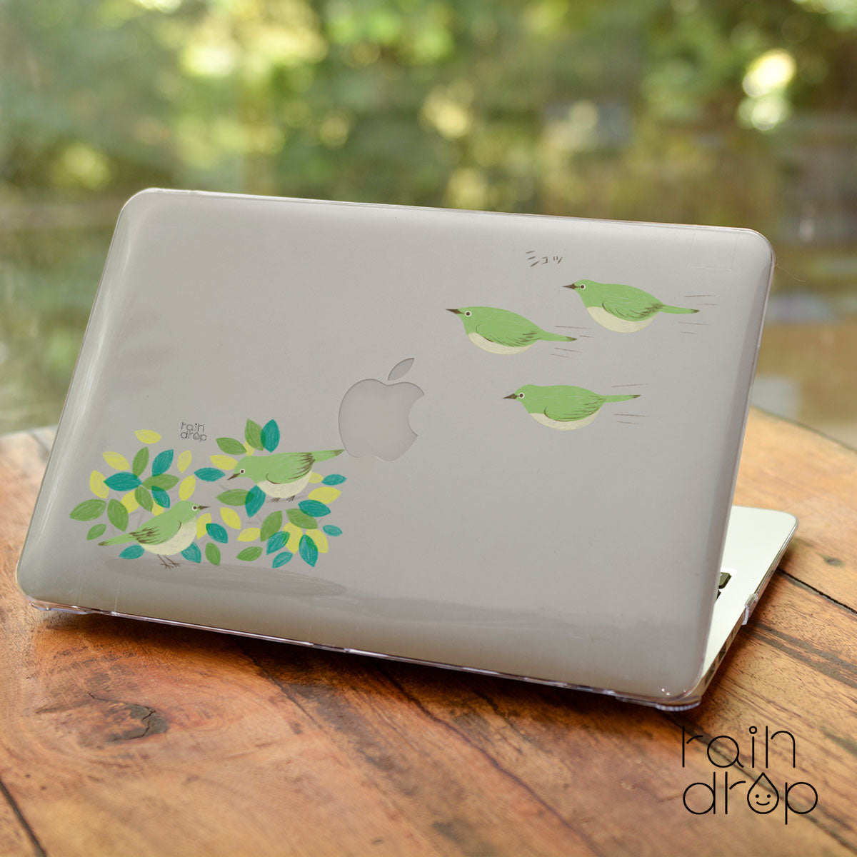 Macbook ケース Air Pro 13インチ おしゃれ かわいい 鳥 メジロ 名入れ スマホケースのcase Garden