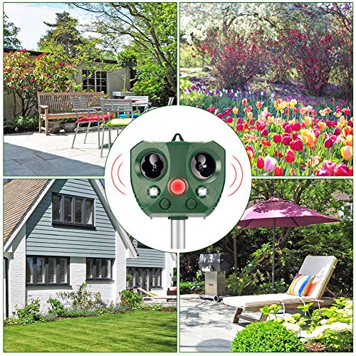 Solar Ultrasonic Pest Repeller Waterproof Cat Repellent Ultrasonic