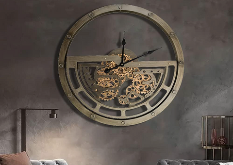 moving-cog-wall-clock