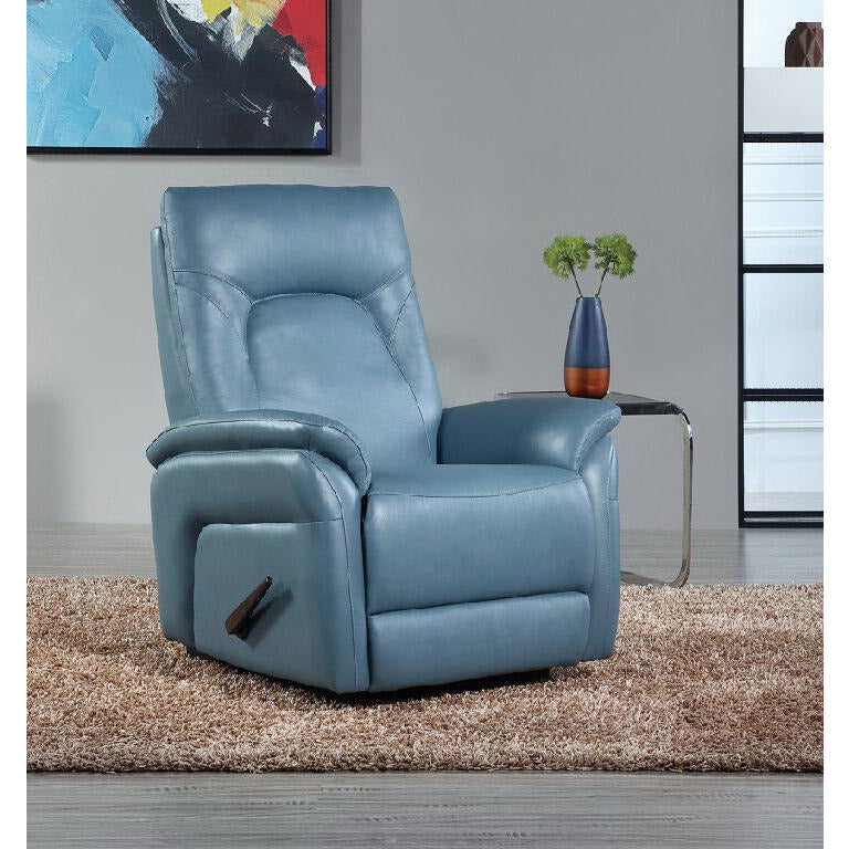 blue ticking chair