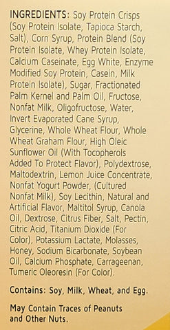 Lemon Meringue 10g Protein Snack Bar Ingredients