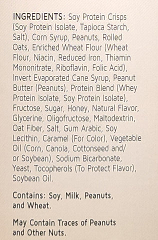 10g Protein Peanut Butter Pretzel Snack Bar Ingredients