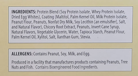Divine Peanut Butter Protein Bar Ingredients