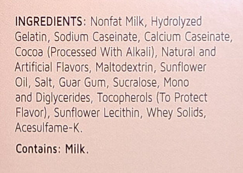 Creamy Cocoa Ingredients