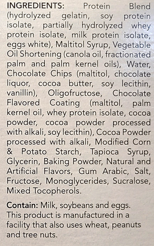 Protidiet Triple Chocolate Cookies Ingredients