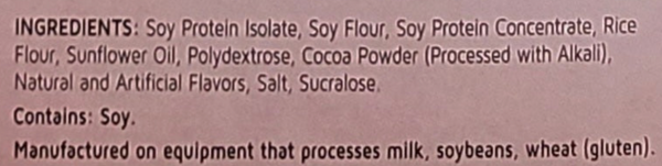 Cocoa Cereal Ingredients
