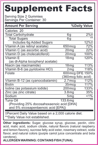 Bariatric Prenatal Multivitamin Gummy Vitamins