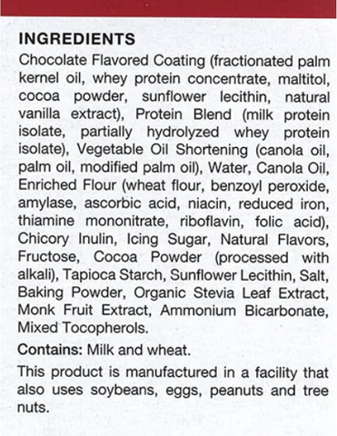 Protidiet Chocolate Wafer Bar Ingredients