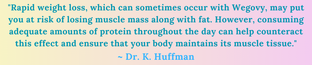 Wegovy Diet and Protein Intake Quotes from Dr. Kevin D. Huffman