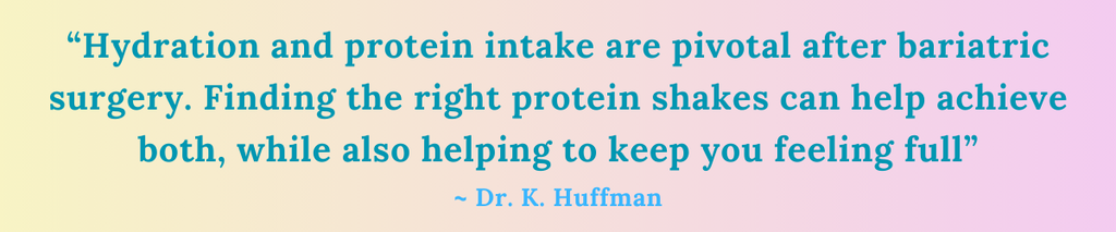 bariatric physician quote on protein shakes