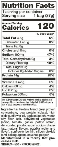 Proti BBQ Chips Nutrition Facts and Ingredients