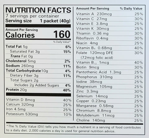 Numetra Caramel Coffee Frappe Nutrition Facts