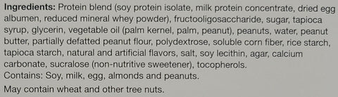 Fluffy Nutter Protein Bar Ingredients